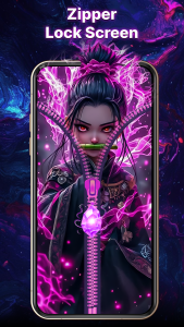 اسکرین شات 1 برنامه Super Zipper Lock Screen