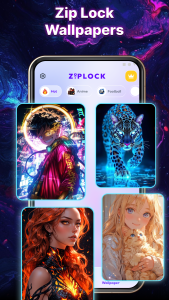 اسکرین شات 2 برنامه Super Zipper Lock Screen