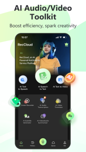 اسکرین شات 1 برنامه RecCloud – AI Video Generator