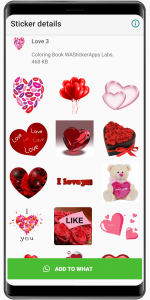 اسکرین شات 5 برنامه WASticker - Cute Love Stickers