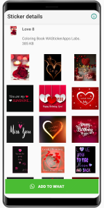 اسکرین شات 7 برنامه WASticker - Cute Love Stickers