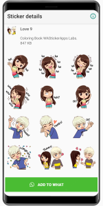اسکرین شات 8 برنامه WASticker - Cute Love Stickers
