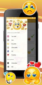اسکرین شات 2 برنامه WASticker animated emojis