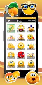 اسکرین شات 3 برنامه WASticker animated emojis