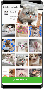 اسکرین شات 7 برنامه WASticker - Cat Stickers