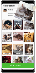 اسکرین شات 8 برنامه WASticker - Cat Stickers