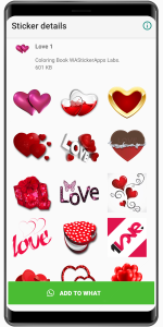 اسکرین شات 4 برنامه WASticker Amor Stickers for WA