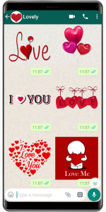 اسکرین شات 2 برنامه WASticker - Love Stickers