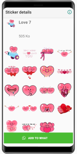 اسکرین شات 8 برنامه WASticker - Love Stickers