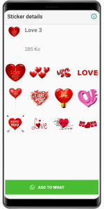 اسکرین شات 7 برنامه WASticker - Love Stickers