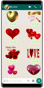 اسکرین شات 2 برنامه WASticker - amor stickers