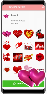 اسکرین شات 4 برنامه WASticker love stickers