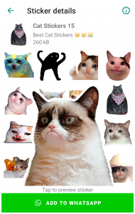 اسکرین شات 7 برنامه Cute Cat Stickers for WhatsApp