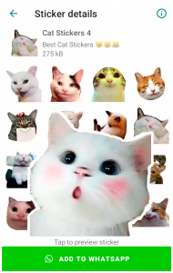 اسکرین شات 4 برنامه Cute Cat Stickers for WhatsApp
