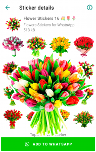 اسکرین شات 7 برنامه Flowers Stickers for WhatsApp