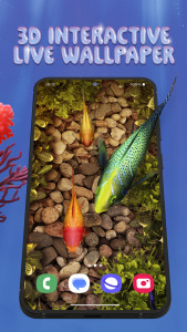 اسکرین شات 1 برنامه 3D Fish Tank Live Wallpaper