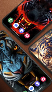 اسکرین شات 5 برنامه Tiger Live Wallpaper 4K