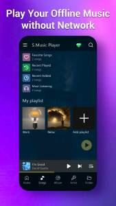 اسکرین شات 2 برنامه S Music Player - MP3 Player