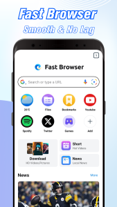 اسکرین شات 1 برنامه Fast Browser - Lite & Smart