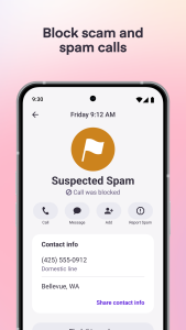 اسکرین شات 4 برنامه Hiya: Spam Blocker & Caller ID