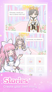 اسکرین شات 5 برنامه Pinky Girl: Dress up & Make Friends