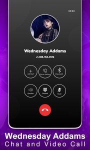 اسکرین شات 4 برنامه Wednesday Addams Video Call
