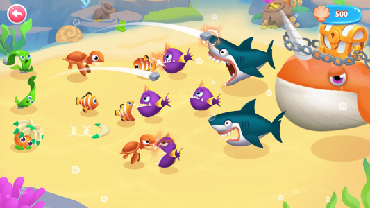 اسکرین شات 1 بازی Merge Fish vs. Plants Battle