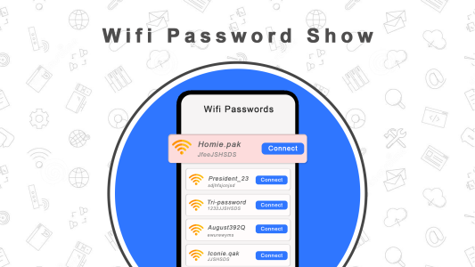 اسکرین شات 1 برنامه WIFI Password Show:Master Key