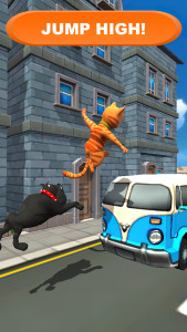 اسکرین شات 2 برنامه Cat Leo Run - Talking Cat Run
