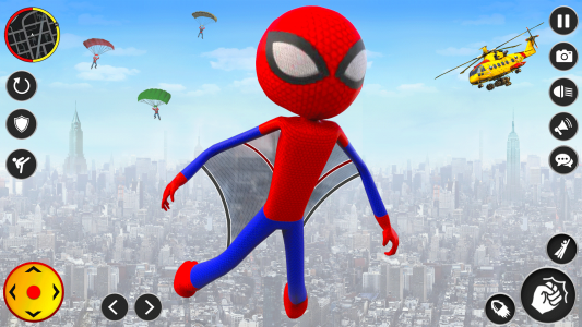 اسکرین شات 1 بازی Spider Stickman Game Rope Hero
