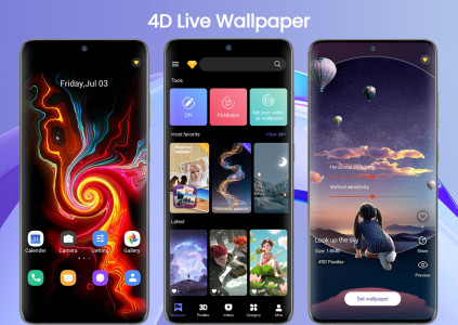اسکرین شات 2 برنامه X Live Wallpaper - HD 3D/4D