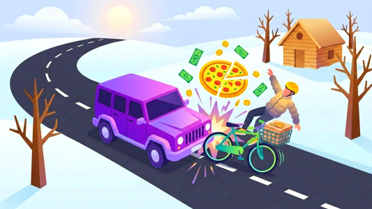 اسکرین شات 6 بازی Pizza Dash: Moto Delivery