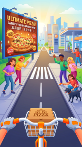 اسکرین شات 1 بازی Pizza Dash: Moto Delivery