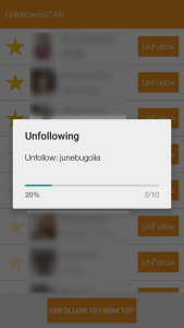 اسکرین شات 3 برنامه Unfollow Users