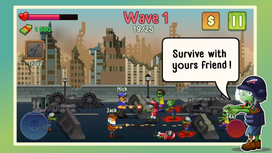 اسکرین شات 1 بازی Two guys & Zombies: bluetooth