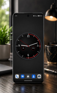 اسکرین شات 2 برنامه Analog Clock Live Wallpaper