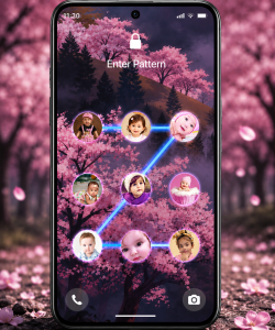 اسکرین شات 1 برنامه Photo Pattern Lock Screen