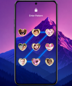 اسکرین شات 2 برنامه Photo Pattern Lock Screen