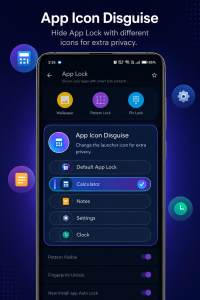 اسکرین شات 3 برنامه App Lock - PIN & Pattern Lock