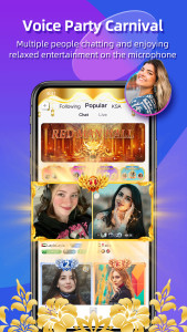 اسکرین شات 1 برنامه Mrhaba: Voice Chat Rooms