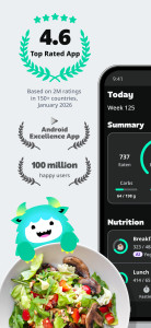 اسکرین شات 1 برنامه YAZIO: AI Calorie Tracker