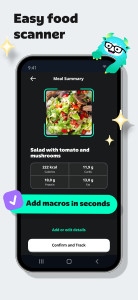 اسکرین شات 3 برنامه AI Calorie Counter by Yazio