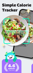 اسکرین شات 1 برنامه AI Calorie Counter by Yazio