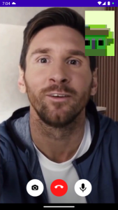 اسکرین شات 1 برنامه Lionel Messi Fake Video Call