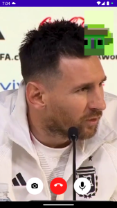 اسکرین شات 2 برنامه Lionel Messi Fake Video Call