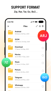اسکرین شات 5 برنامه Zip RAR