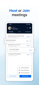 اسکرین شات 3 برنامه Zoho Meeting - Meet Virtually
