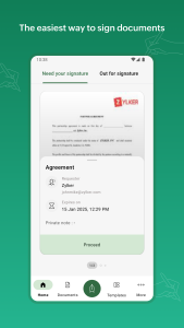 اسکرین شات 1 برنامه Zoho Sign - Fill & eSign Docs
