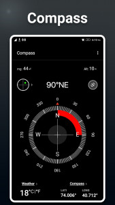 اسکرین شات 1 برنامه Compass - Digital Compass App