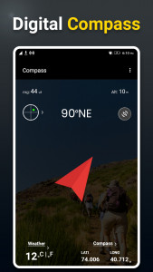 اسکرین شات 2 برنامه Compass - Digital Compass App